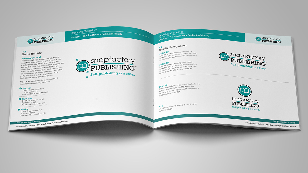 Portfolio of Michael Ham - Identity - Snapfactory Publishing - Brand Guide