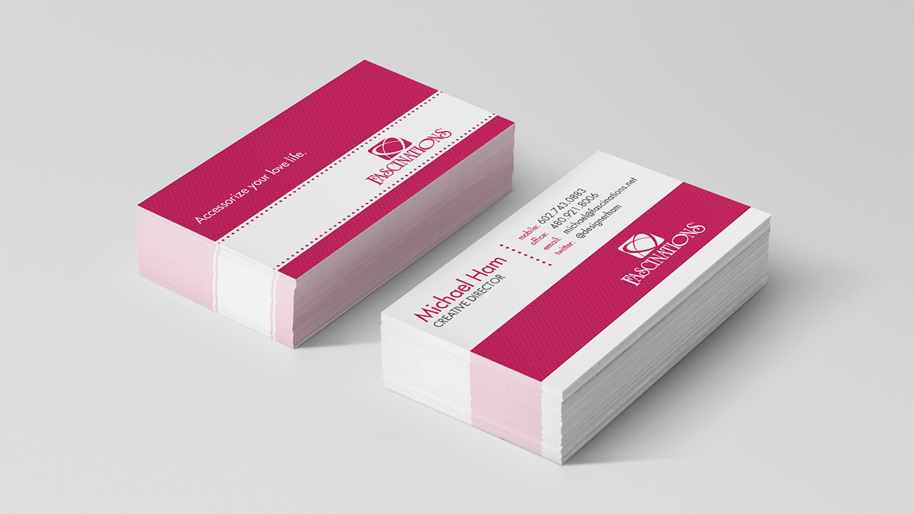 Portfolio of Michael Ham - Branding and Identity - Fascinations Business Cards