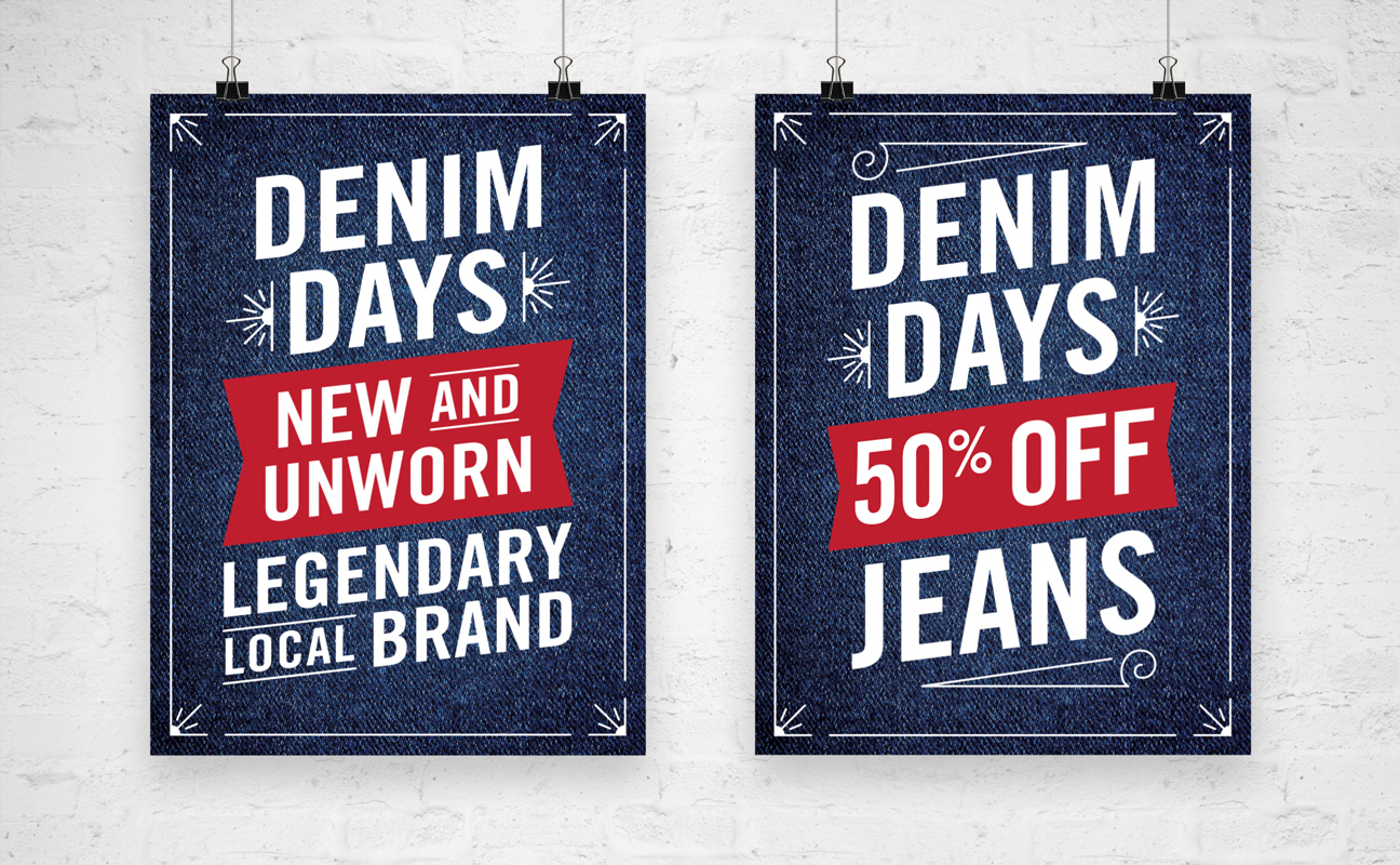Michael Ham Portfolio - Art Direction - Denim Days - SF Goodwill Posters