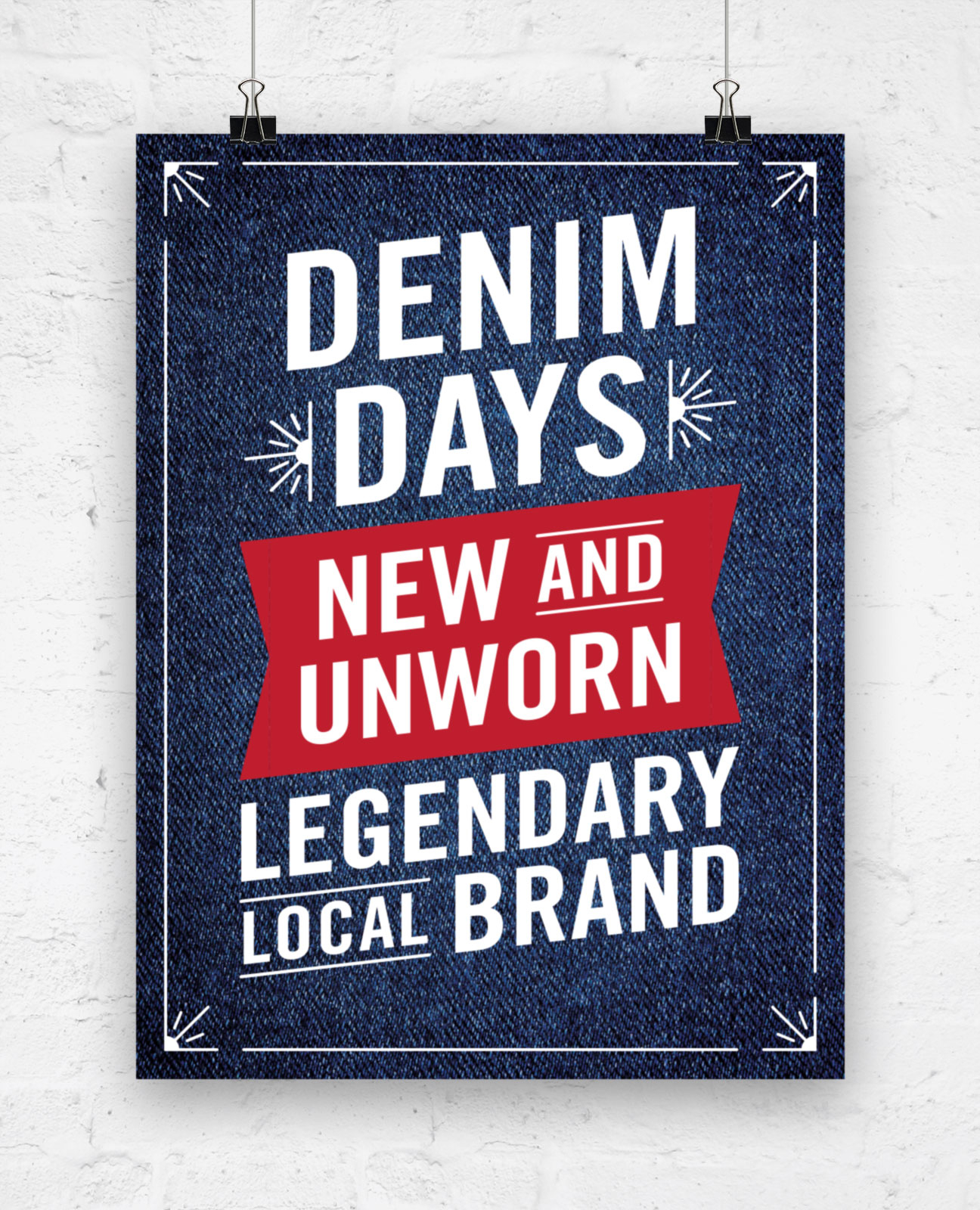 Michael Ham Portfolio - Art Direction - Denim Days - SF Goodwill New and Unworn Poster