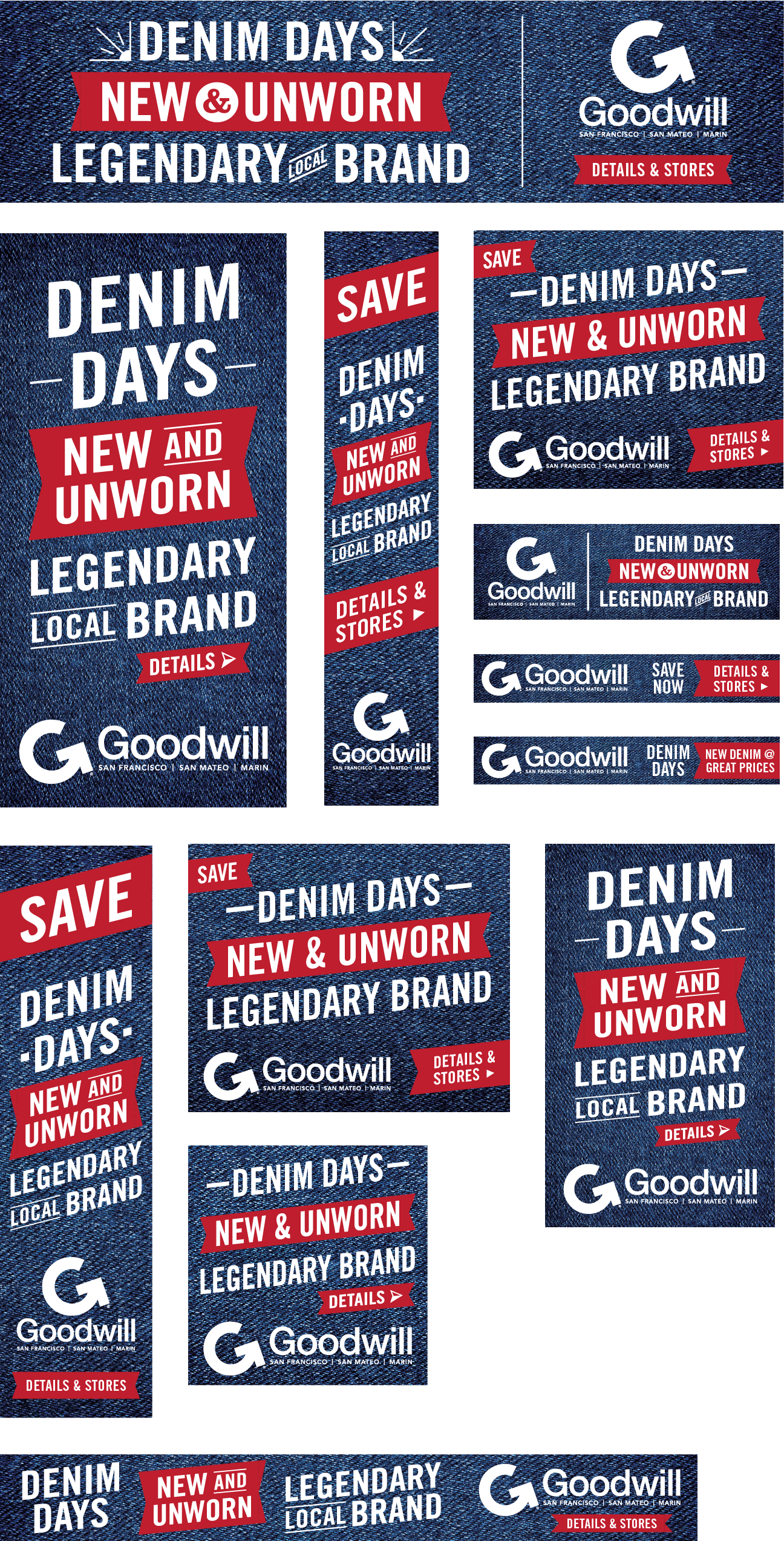 Michael Ham Portfolio - Art Direction - Denim Days - SF Goodwill Mobile Campaign