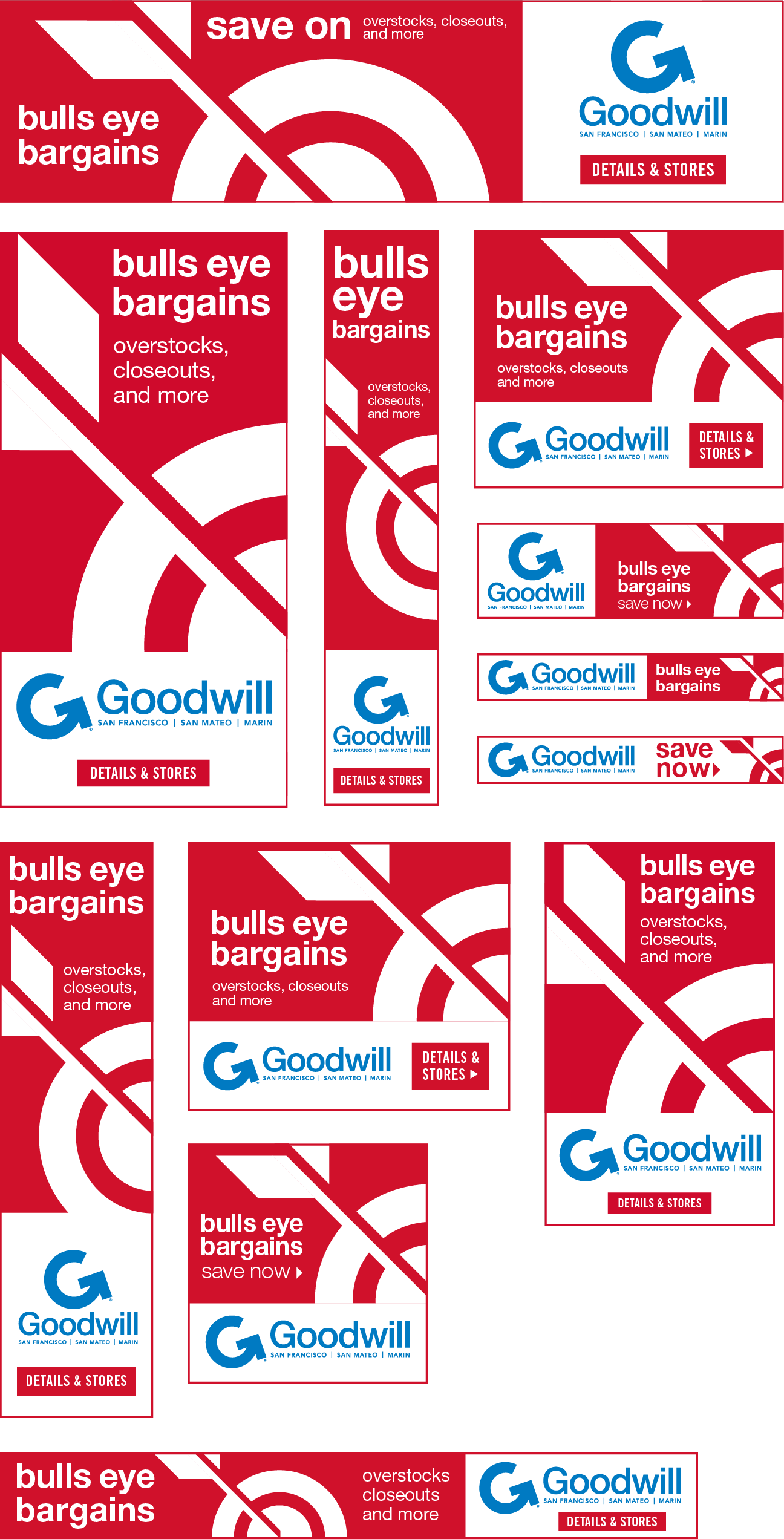 Portfolio of Michael Ham - Art Direction - Bulls Eye Bargains Mobile Campaign